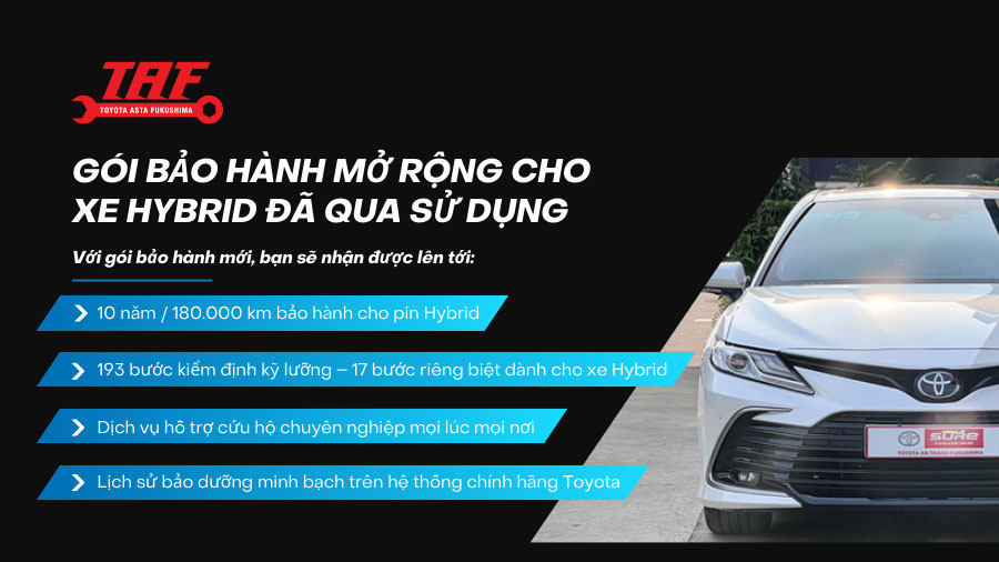 Gói Bảo Hành Mở Rộng Cho Xe Hybrid Đã Qua Sử Dụng – An Tâm Lựa Chọn Cùng Toyota Sure